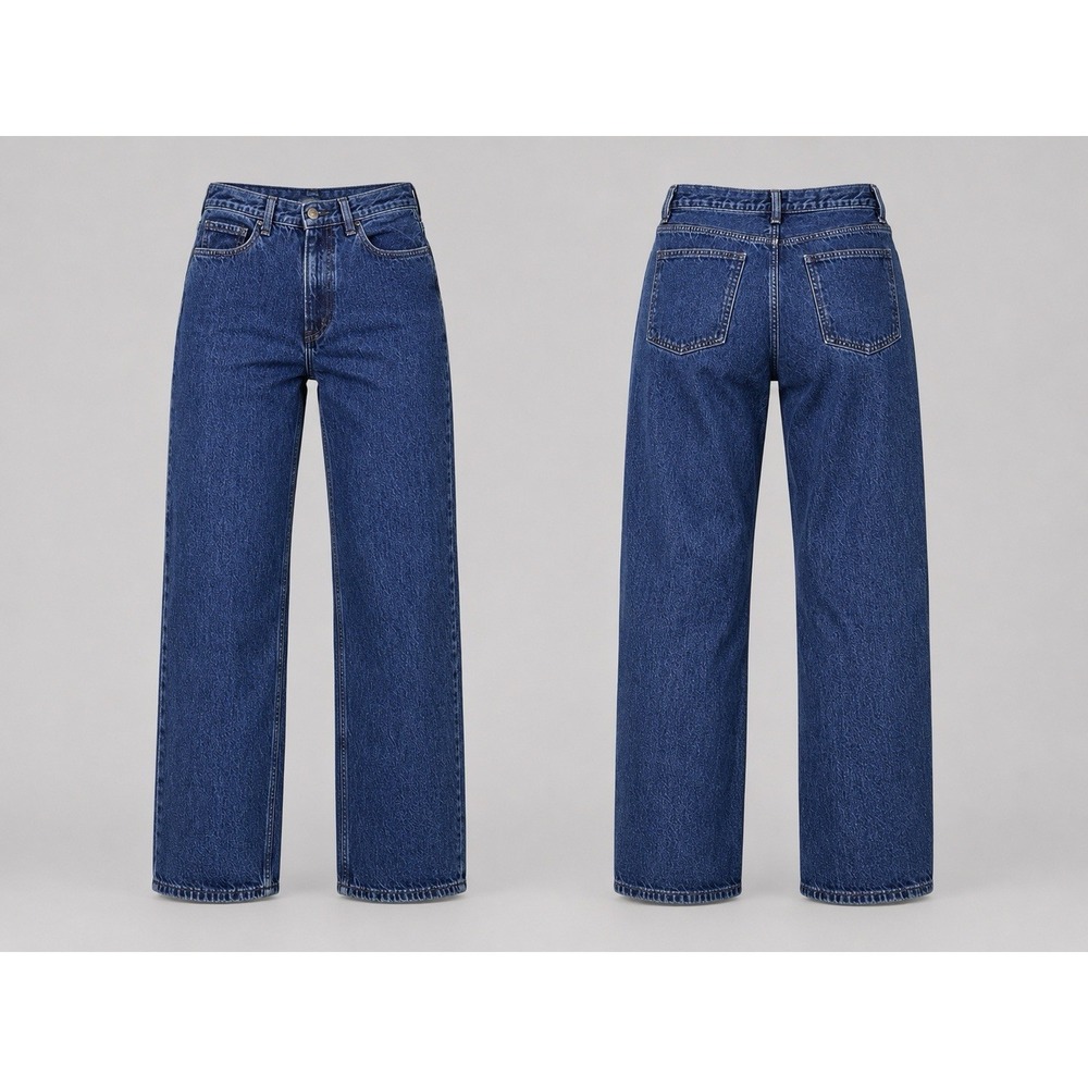 Uniqlo Jeans WOMENS XXX Blue  Flared Slim Dark Wash Denim Cotton Blend